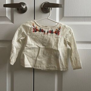 Baby Gap floral embroidered long sleeve.